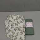 Muslin Bassinet Sheet Compatible with AMKE 3 in 1 Bassinet(35 X 20), Milliard, TCBunny Bassinet, 2 Pack Cotton Stylish Boho Fitted Bassinet Sheets for Baby Roman Green & Botanical Leaf