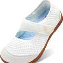 BARERUN Womens Barefoot Walking Shoes Adjustable Wide Diabetic Shoes Breathable Zero Drop Sneakers for Wide Width Arthritis Edema Feet Nursing Shoe Indoor Outdoor