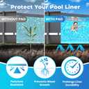 16' x 32' Rectangle Thicker Heavy Duty Pool Liner Pad for Above Ground Pool, Padding Underlayment for Pool Bottom, Protects Pool Prevents Punctures Weed Barrier Comfortable Underfoot