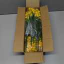 Grunyia Artificial Flowers, 20 Bundles Outdoor Fake Flowers for Decoration UV Resistant Faux Plastic Plants Garden Porch Window Box Décor (Yellow)