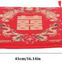 LOGOFUN Chinese Style Seat Cushion Classic Square Chair Seat Cushion Pad Thickened Chair Cushion for Dining Room Decorations 41x40.5x4cm/16.14x15.94x1.57in, Size Medium