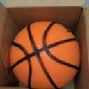 Silent Basketball Size 7 and Size 3 - Non-derforming Package, New Upgraded Weight 600g Grooved Airless Indoor Basketball, Silent Training Ball High Bounce for Quiet Dribbling and Indoor Training