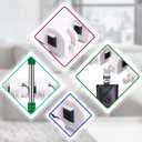 HYRIXDIRECT Broom Hanger Wall Mount Broom and Mop Organizer Wall Hanging Garden Tool Organizers Rack Garage Laundry Room Organizations and Storage with Hooks Heavy Duty