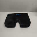 Everlasting Comfort Car Seat Cushion for Driving - Wedge Car Cushion for Office, Travel, Gaming Chair Memory Foam Driver Booster for Short People, Non-Slip, Washable Cover, Back & Sciatica Relief (Black)