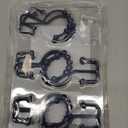 Titanker Shower Curtain Hooks Rings, Rust-Resistant Metal Double Glide Shower Hooks for Bathroom Shower Rods Curtains, Set of 12 Hooks - Navy Blue