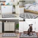 Buganda Indoor Door Mat, Dirt-Resistant and Absorbent Doormat, Anti-Slip, Low Profile Floor Mats for Inside Entryway, Front, and Back Door Entrance (32x20 Inches, Grey)