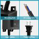 Low-Voltage Landscape Transformer, 60W 5A, converts 110V-120V AC to 12V AC. Landscape Lighting Transformer for Outdoor Lighting, Landscape Lighting, Swimming Pool Lights, LED Lights, Water Pumps, etc