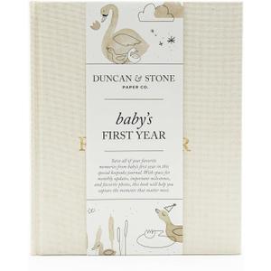 Baby First Year Book - Heirloom Keepsake Baby Memory Book to Record Important Milestones, Favorite Photos & More - Pregnancy Books (Cream,112 Pages)