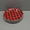 60 Pcs Christmas Buffalo Plaid Plates 9 Inch Disposable Red Black Green Checkered Gingham Dinner Paper Dessert Plates for Birthday Baby Shower Wedding Camping Themed Party Supplies, 4 Styles