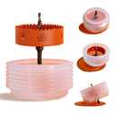 4.25 Hole Saw for Recessed Lights Can Lights, 4-1/4 Inch Hole Cutter with Dust Bowl Catcher for Led Recessed Lighting 4 Inch and Wood Metal Drywall, Bi-Metal Construction (Orange)