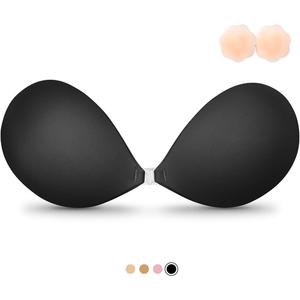 VOCH GALA Sticky Bra Push Up for Women, Strapless Backless Bras for Wedding/Parties/Events, Comfortable Adhesive Black
