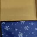 2 Pcs Windshield Cover for Ice and Snow Set Blue Snowflake Heavy Duty 600d Oxford Fabric Car Winter Accessories Front&Rear Protection with Magnetic Edges Wing Mirror Covers for Car Truck SUV