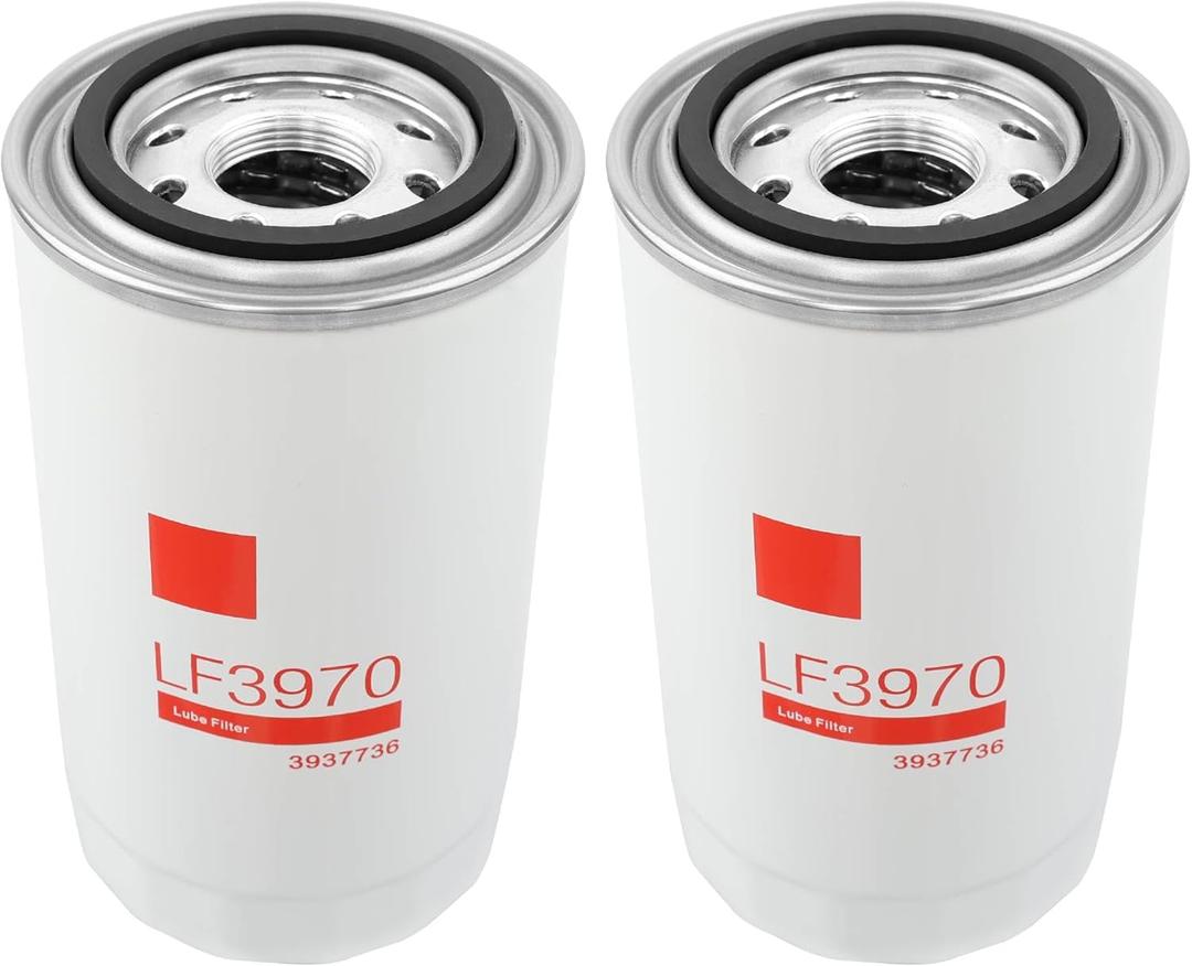 LF3970 Oil Filter Compatible with Cummins ISB QSB 5.9L/6.7L Diesel Engine Replaces P550428, P551019 3937736,3937144,B7177 (2 Pack)