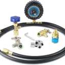 Lichamp A/C R134A Refrigerator Freon Recharge Kit with Bullet Piercing Valve, Piercing and Self-Sealing Can Tap 134A, A201