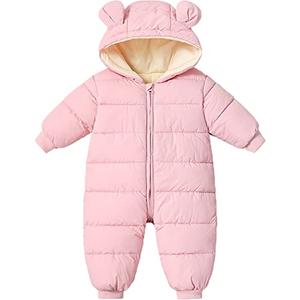 Ilyboz Infant Toddler Snowsuit Cute Baby Bear Suit Newborn Winter Coat Warm Hooded Jumpsuit for Boys Girls 100