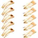 Chinco 24 Pcs Double Grip Hair Clips Metal Snap Clips Women Barrettes for Hair Making, Salon Supplies(Kc Gold,2 Inch) (24 Count (Pack of 1))
