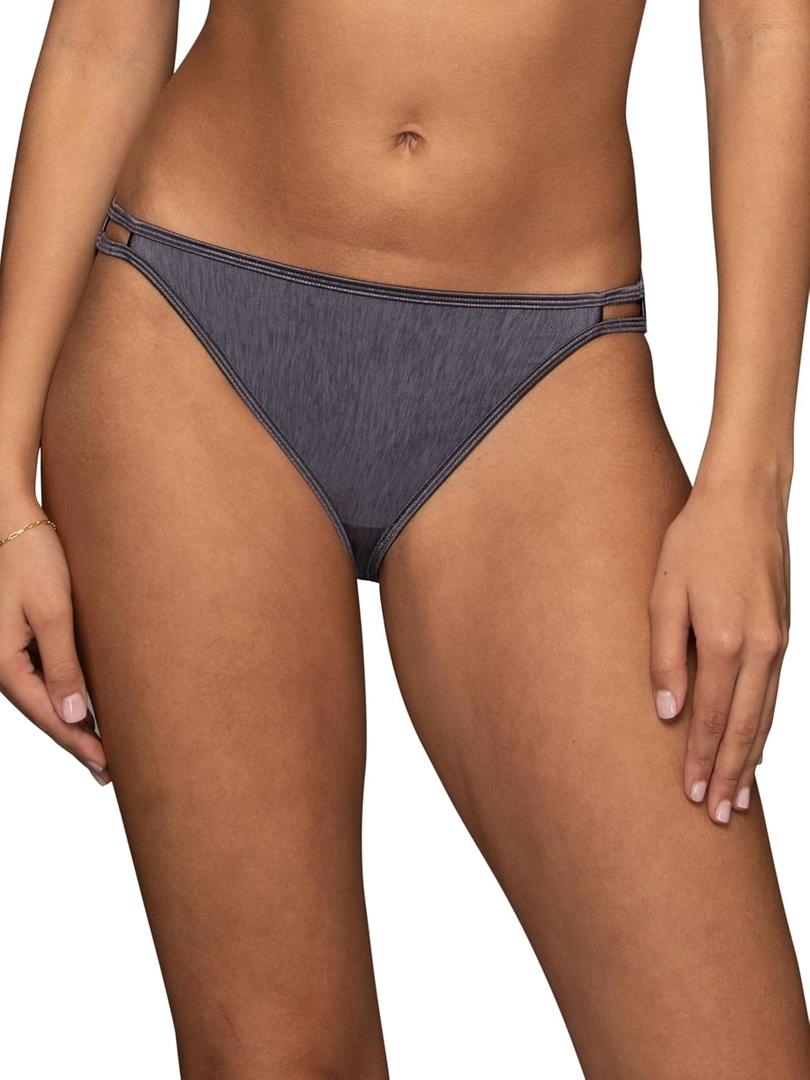 Vanity Fair Women's Illumination String Bikini Panty 18108, Steele Violet, X-Large/ 8