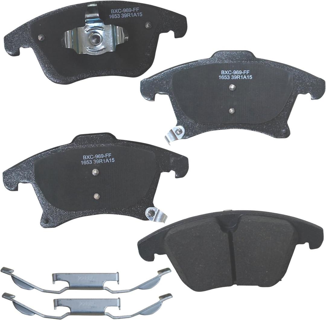 Bendix Premium SBC1653 Ceramic Front Brake Pads for Ford Fusion 2020-2013, Police Responder Hybrid 2020-2019, SSV Plug-In Hybrid 2020-2019, Lincoln MKZ 2020-2013