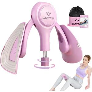 Thigh Trainer for Women, 15-70LB Adjustable Resistance Inner Thigh Exerciser for Pelvic Floor Muscle Repair, Thigh Trainer Kegel Exercise for Shaping, Yoga & Weight Loss at Home Gym