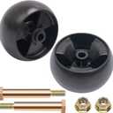 KOOTANS Deck Wheels Replace for Cub Cadet Troy Bilt Craftsman MTD 734-04155 Toro 112-0677, Mower Deck Wheel Kit with Shoulder Bolts and Nuts (2 Pack)