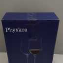 Physkoa Colored Glasses Set of 6-16oz Hand Blown Crystal Colorful Glasses with Long Stem, Multicolor Glass for Lovers, Wedding, Birthday, Christmas Gifts for Women