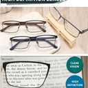 READITEASY 3 Pack Reading Glasses Men 2.75 Blue Light Blocking, Readers Men with Spring Hinge Reduce Eyestrain/UV/Dryness, Mens Reading Glasses 2.75+, 3 Pack( Black Brown Gray)