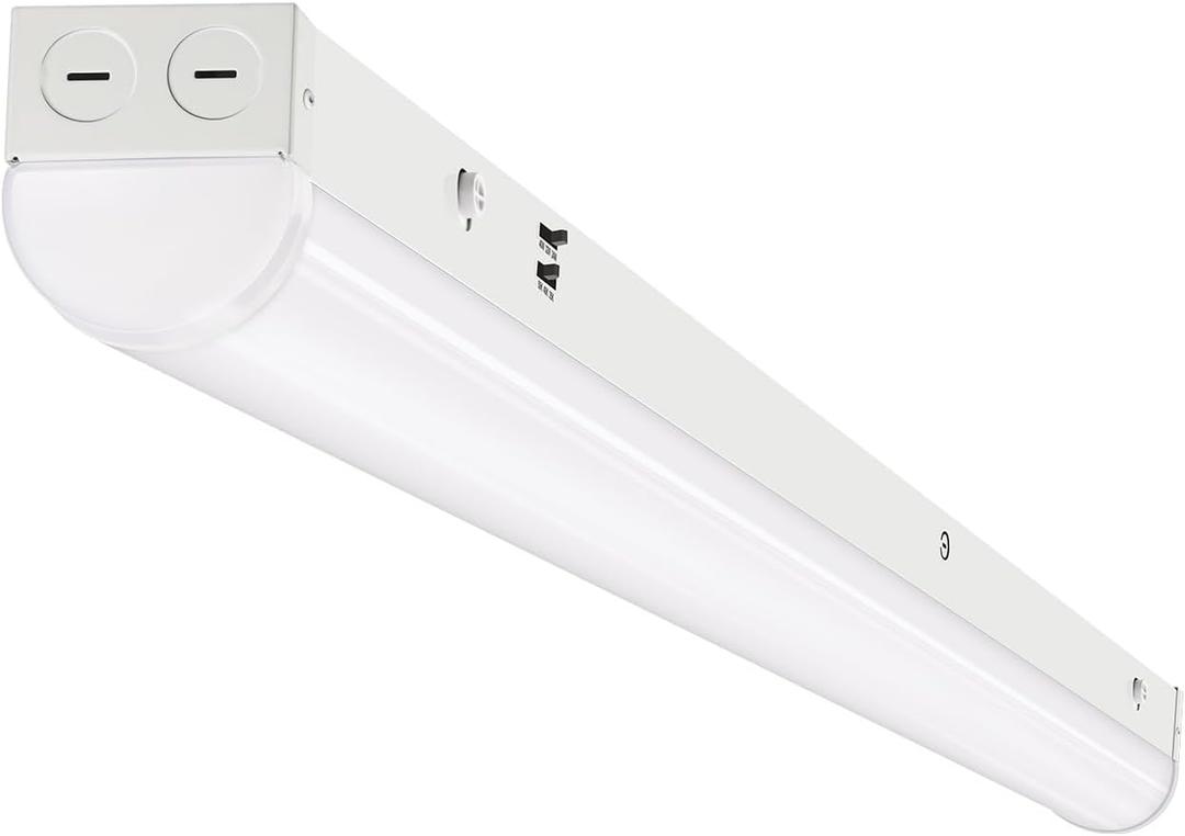 DAKASON 4FT LED Linear Light Fixture, 4 Foot LED Shop Lights 40/32/24W 35/40/5000K CCT Selectable, 4Feet Commercial Bay Lighting Fluorescent Tube Replacement for Office Garage 1 Pack