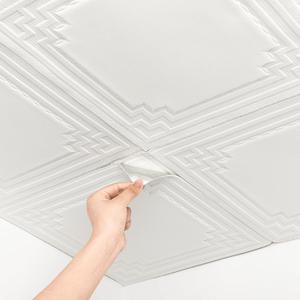 32 PCS Ceiling Tiles, Ceiling Tiles Peel and Stick, Covered 42 Sq.Ft, Self-Adhesive 3D Wall Panels Foam, Easy to Install and Waterproof for Ceil and Wall Decor, White