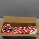 COOLWUFAN 12 Pack Christmas Candy Cane Pathway Markers, 17'' Christmas Outdoor Decorations Pathway Lights with 60 Warm Lights for Indoor and Outdoor Xmas Holiday Party Patio Yard Decor (Red)