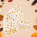 Fall UV DTF Cup Wraps: 12 Pcs Cute Watercolor Pumpkin UV DTF Cup Wraps for 16 oz, Autumn UVDTF Stickers Decals Waterproof, Rub On Transfers DIY Crafts