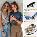Brown Leopard Print Phone Case for iPhone 15 Pro Max ( 6.7inch ) - Compatible with MagSafe - 10ft Drop Tested, Soft Cheetah Protective Phone Case Cover with Wrist Lanyard Strap for Girls Women
