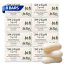 Shugar Soapworks Oatmeal & Eucalyptus 5 oz Beauty Bar Soap 8-Pack | Plant-Based Formula | Sulfate & Paraben Free | Moisturizing Gentle Cleanser for Sensitive Skin, Body & Hands