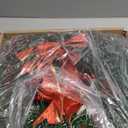 DiliComing 16-Inch Pre-Lit Winter Wreath - Large Christmas Door Wreath, Front Door & Window Decorations (Led Red)