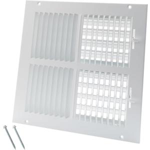 10 x 10 Inch [Duct Opening] Air Vent Covers for Wall or Ceiling - High Airflow 2 Way Steel Ventilation - Adjustable Wall/Ceiling Register, 11-3/4 Inch x 11-3/4 Inch [Overall Dimensions]
