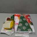 65 Pcs Christmas Golf Cart Decorations Kit, Red Green White Xmas Parade Car Decoration, Merry Christmas Pleated Fan Flag Tinsel Garland Candy Canes Balloon Foil Curtains for Holiday Parade Party Decor