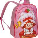 AI ACCESSORY INNOVATIONS Strawberry Shortcake Kids Backpack, 15" Elementary School Girls Book Bag with Padded Straps, Pink