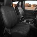 for Jeep Wrangler Seat Covers 4Door JL 2018 2019 2020 2021 2022 2023 2024 2025 2026, Custom Fit Car Seat Cover Full Set, Luxury Waterproof Leather Seat Protectors, Black, W/O Rear Cup Holder