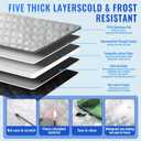 Car Windshield Cover for Ice and Snow - Magnetic Car Windshield Snow Cover, 5-Layer Material Protection Windshield Snow Cover, Winter Frost Guard Car for Most Standard Cars, SUV