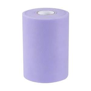 Joycrosso Tulle Fabric Rolls 6 Inch 100 Yards (300 feet) Organza Tulle Polyester Netting Spool for Wedding Decorations Gift Baby Shower Crafts DIY Tutu SkirtSoft & Drape (Grape) Pack of 2