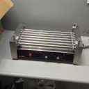 VEVOR Hot Dog Roller 7 Rollers 18 Hot Dogs Capacity 1050W Stainless Sausage Grill Cooker Machine with Dual Temp Control Glass Hood Acrylic Cover Bun Warmer Shelf Removable Oil Drip Tray, ETL Certified