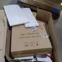 Rolanstar Fireplace TV Stand with LED Lights and Power Outlets, TV Console for 32" 43" 50" 55" 65", Entertainment Center with Adjustable Glass Shelves, Ivory White (Extra Large)