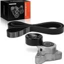 A-Premium Engine Serpentine Belt Drive Kit with Tensioner Compatible with Honda CR-V CRV 2007-2009 & Acura TSX 2004-2006, L4 2.4L