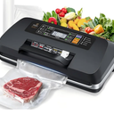 95kpa Vacuum Sealer Machine, Updated 2025 Commercial Fully Automatic Food Sealer, 10-in-1Functions & Powerful Sealing System with Double Heat Seal, Easy-Lock Handle, Built-inCutter and Bag Storage