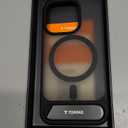 TORRAS Magnetic Flush Stand for iPhone 15 Pro, Military Grade Drop Tested, Slim Light Frosted Case with MagSafe (6.1"), Black