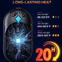 Hand Warmers Rechargeable, 2 Pack 6000mAh Electric Portable Heater, 20 Hrs Long Heating Hot Pockets Hand Warmer, Hunting Gear, Gifts for Women, Men, Raynauds, Camping, Golf, Outdoors (Black Pro)