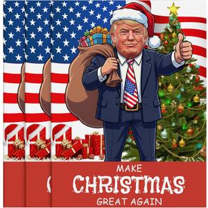 ERKOON 3 Pcs Funny Christmas Cards, Donald Humorous Christmas Greeting Card for Men Women Gifts Cards for Brother Wife Husband Friends Coworker