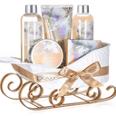 Gift Baskets for Women, Body & Earth Gift Set with Jasmine & Honey Scent Includes Bubble Bath, Hand Cream, Holiday Gift Baskets, Bath and Body Gift Sets for Women, Happy New Year Gifts