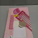 Wireless Keyboard and Mouse Combo, Ergonomic Full Size Typewriter Retro Round Keycaps Keyboard, Compatible with Windows, PC, Perfer for Home and Office Keyboards Red