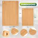 Durable Bamboo Cutting Boards for Kitchen  2-Piece Set with Deep Juice Grooves, Carbonized Surface & Heavy-Duty Design, Perfect for Charcuterie, Meat, and Vegetables