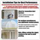 MAYOKEN 2-Pack Black Heavy Duty Peel & Stick Zipper, 7ft x 3in, Double-Sided Self-Adhesive Zipper Door for Dust Barriers, Greenhouses, Construction Sites
